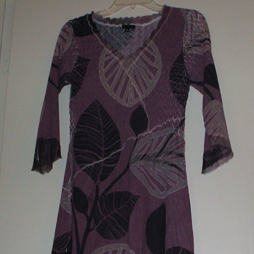 Komarov Women's Purple Leaf Tunic - Size M